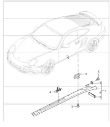 sill cover 997.1 TURBO 2007-09
