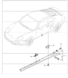 sill cover 997.1 TURBO 2007-09