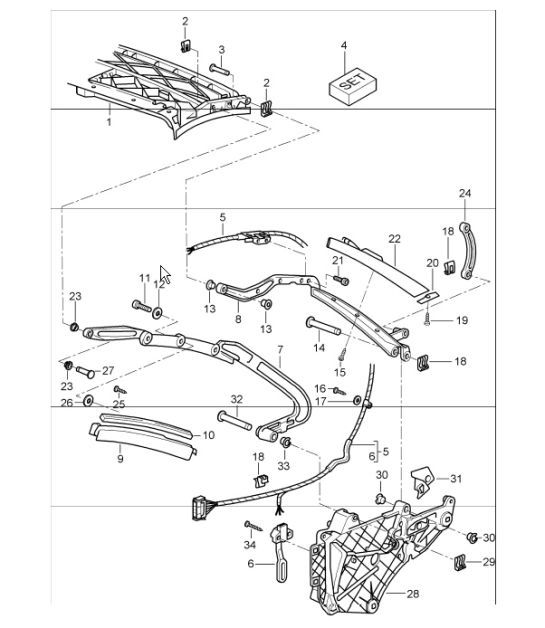 Diagram 811-07 Porsche 924 (1977-1988) Body