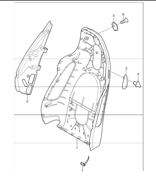 Diagram 817-30 Porsche Macan (95B) MK1 (2014-2018) Karosserie