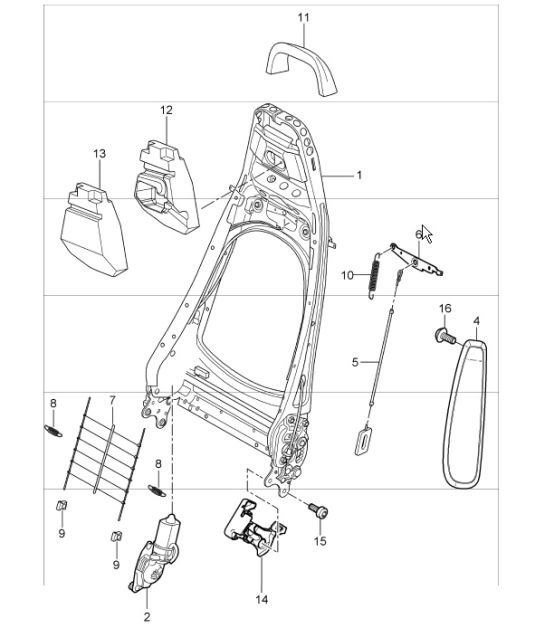 Diagram 817-40 Porsche 997 (911) MK1 2005-2008 Body