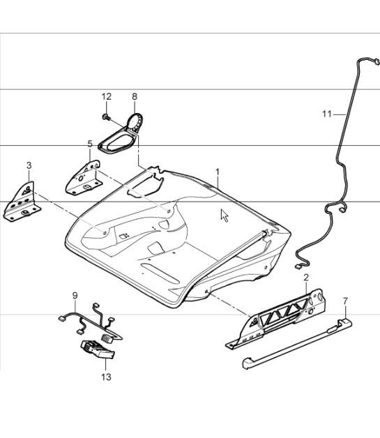 Diagram 817-89 Porsche Macan (95B) MK1 (2014-2018) Karosserie