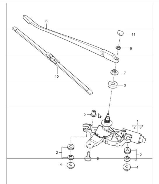 Diagram 904-05 Porsche 996 (911) (1997-2005) Electrical equipment