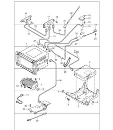parte di controllo (solo in permuta), sistema di navigazione, parte ricevente, tv e booster per 997.1 TURBO 2009