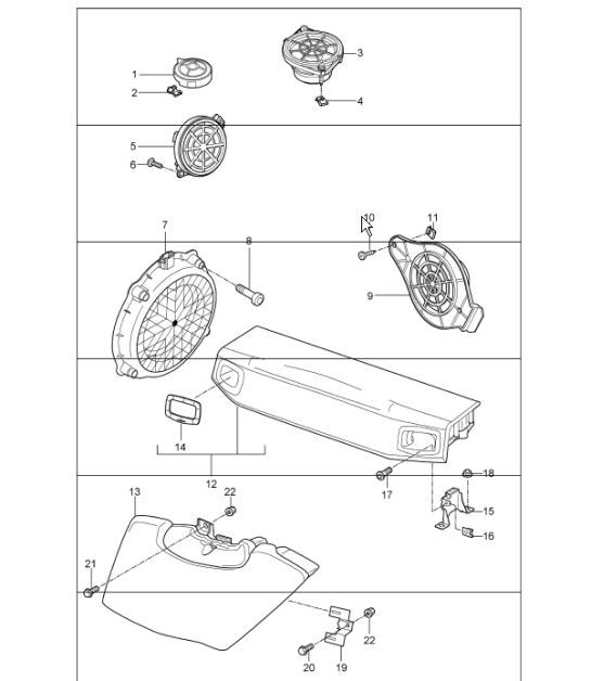 Diagram 911-05 Porsche 356B 1959-63 Équipement électrique