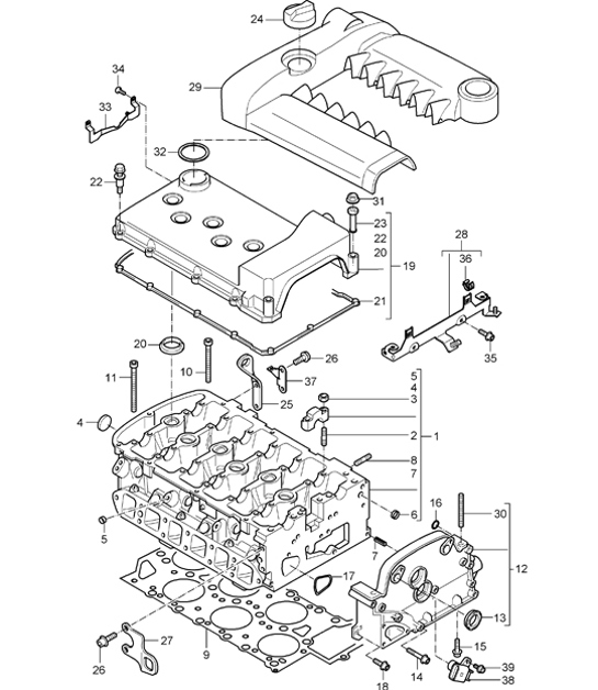 Diagram 103-02 Porsche 911 1987-1989 3.2L G50 Motore