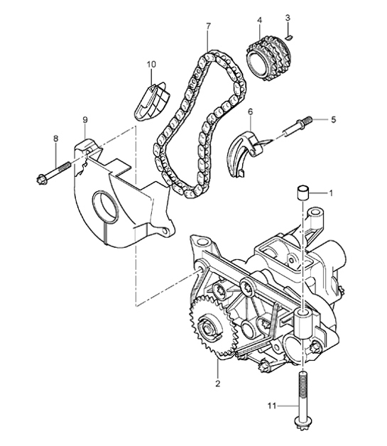 Diagram 104-00 Porsche Cayman 987C / 981C (2005-2016) Motor