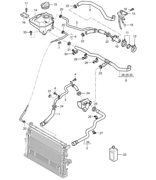 Diagram 105-26 Porsche Macan (95B) MK1 (2014-2018) Motor