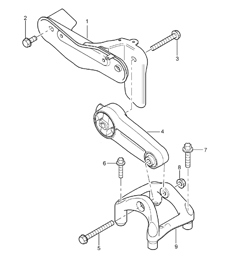 Sospensione motore superiore - M48.00 / M48.50 - 955 Cayenne 2003-06