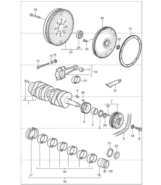 Diagram 102-00 Porsche 944 (1982-1991) 