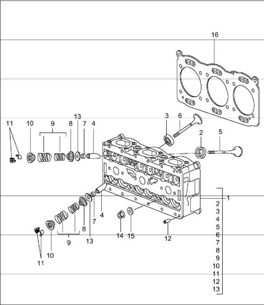 Diagram 103-00 Porsche Cayman S 3.4L 987C 2005-08 Motor