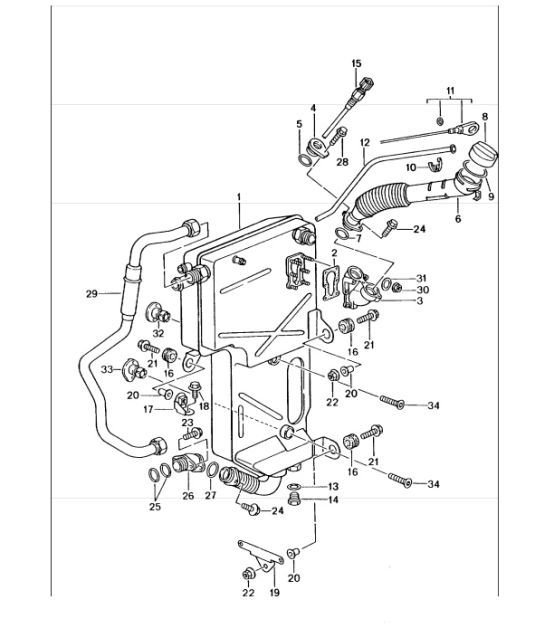Diagram 104-05 Porsche 911 1987-1989 3.2L G50 Moteur