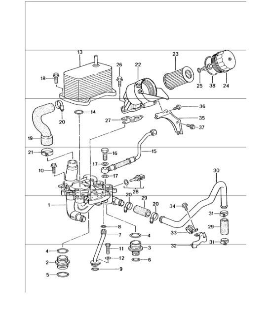 Diagram 104-10 Porsche 944 2.7L 8V 1988-89 