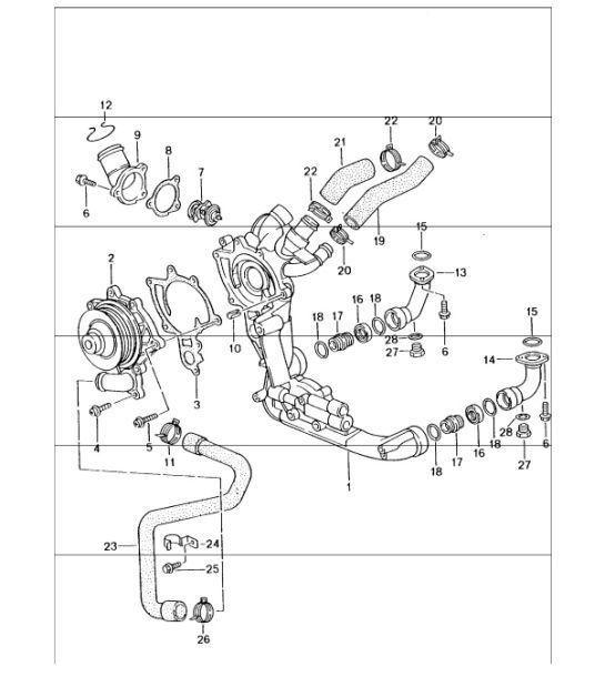 Diagram 105-00 Porsche Boxster 718 2.0L Manual (300 Bhp) 2017>> Moteur