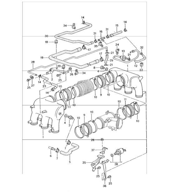 Diagram 107-10 Porsche 991.1 Carrera C2 3.4L (350 Bhp) 2012-16 Motore
