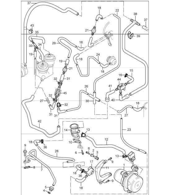 Diagram 108-05 Porsche Macan (95B) MK1 (2014-2018) Moteur