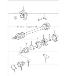 albero motore, mozzo ruota 996 GT3-1 1999-05