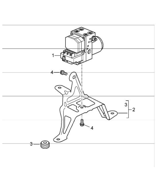 Diagram 605-05 Porsche Macan (95B) MK1 (2014-2018) Wielen, Remmen