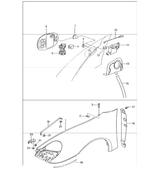 Diagram 801-40 Porsche 356 (1950-1965) Body