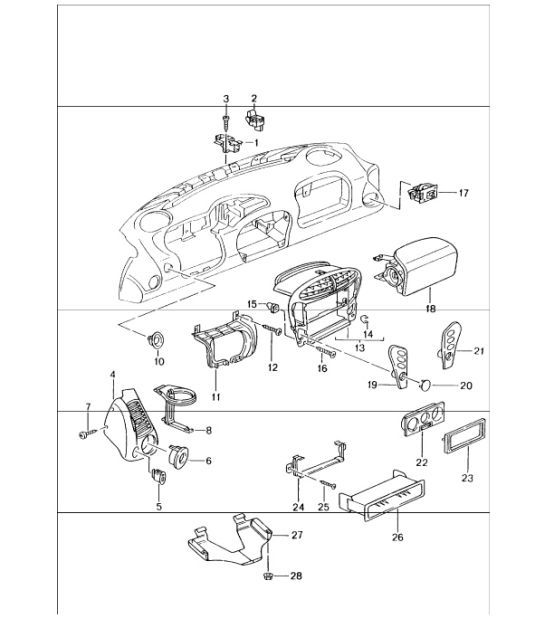 Diagram 809-01 Porsche 957 Cayenne 3.0L Diesel 2007-10  车身