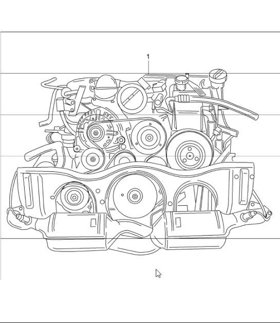 Diagram 101-00 Porsche Macan (95B) MK1 (2014-2018) Engine