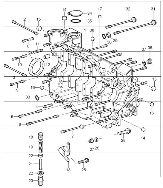 Diagram 101-10 Porsche Boxster 718 (982) 2017>> Engine