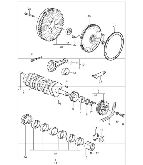 Diagram 102-00 Porsche Macan (95B) MK1 (2014-2018) Motor
