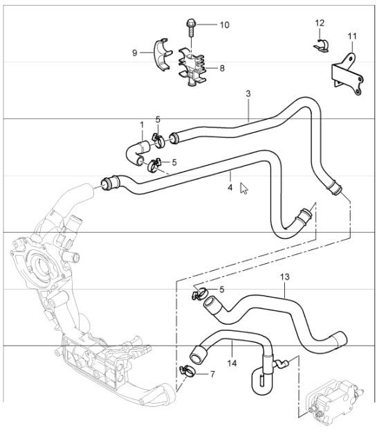 Diagram 105-03 Porsche Boxster 718 (982) 2017>> 引擎
