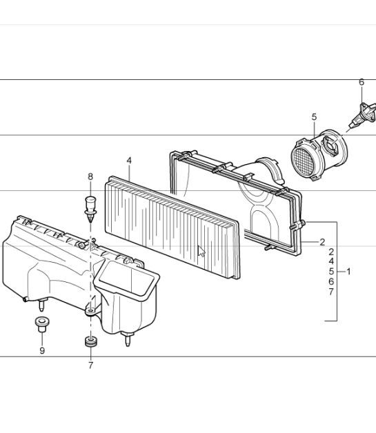 Diagram 106-00 Porsche 991 (911) MK1 2012-2016 Motore