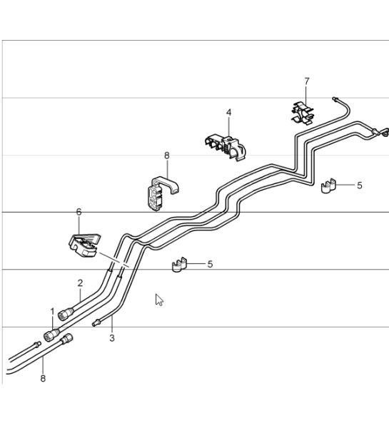 Diagram 201-10 Porsche Panamera 970 MK1 (2009-2013) Fuel System, Exhaust System