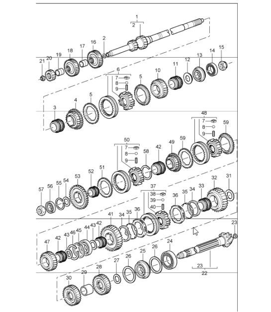 Diagram 303-11 Porsche Panamera 970 MK1 (2009-2013) Trasmissione