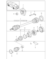 albero motore e mozzo ruota 997 GT3 2007-11