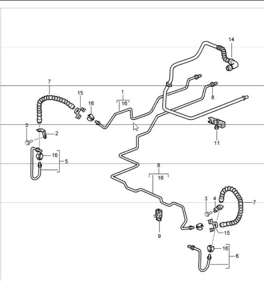 Diagram 604-15 Porsche 911 & 912 (1965-1989) Räder, Bremsen