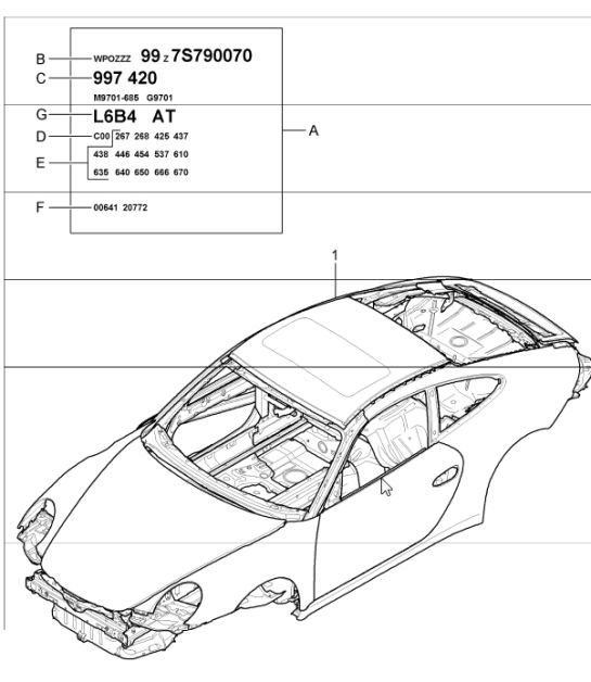 Diagram 801-00 Porsche Macan (95B) MK1 (2014-2018) Body