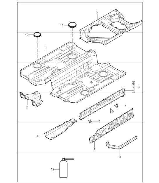Diagram 801-20 Porsche Macan (95B) MK1 (2014-2018) Body