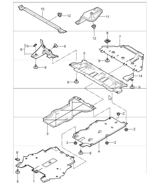 Diagram 801-70 Porsche 997 MK1 GT3 / GT3 RS 2007-09 Body