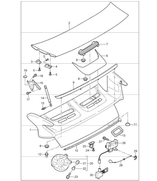 Diagram 803-05 Porsche 918 Spyder 2014-2015 