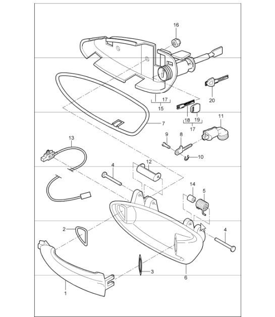 Diagram 804-20 Porsche Macan (95B) MK1 (2014-2018) Body