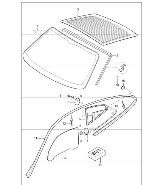 Diagram 805-00 Porsche 918 Spyder 2014-2015 
