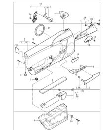 Accessoires de garniture de porte pour voitures avec siège baquet gt pour 997 GT3 RS I004/384/385 à partir de 2010 et 997 GT3 4.0 I006/384/385 à partir de 2011