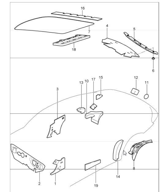 Diagram 807-15 Porsche Macan (95B) MK1 (2014-2018) Body