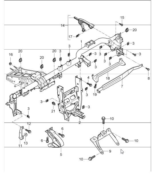 Diagram 809-04 Porsche 997 MK1 GT3 / GT3 RS 2007-09 Body