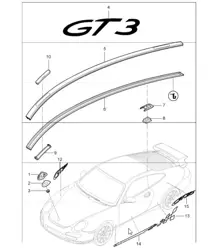 Abzeichen, Zierbeschläge, Steinschlagschutzfolie 997 GT2 RS I004 AB 2010