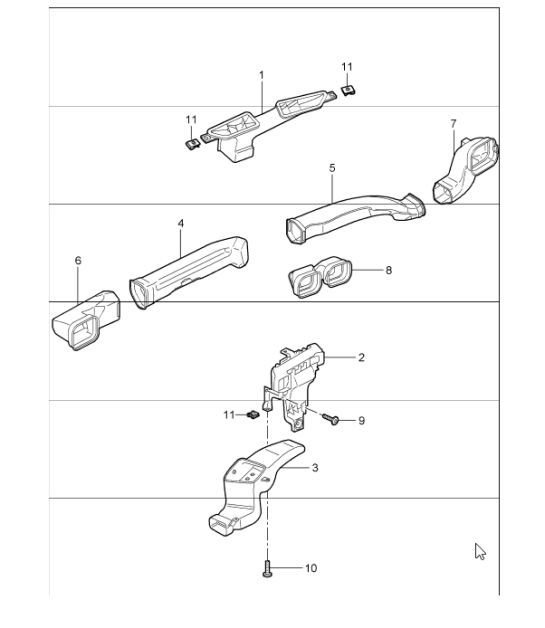 Diagram 813-01 Porsche Cayman 987C / 981C (2005-2016) Carrocería