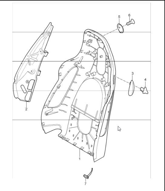 Diagram 817-30 Porsche Boxster 986/987/981 (1997-2016) Karosserie
