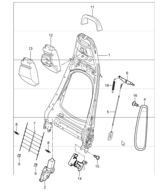 Diagram 817-40 Porsche 997 (911) MK2 2009-2012 Body