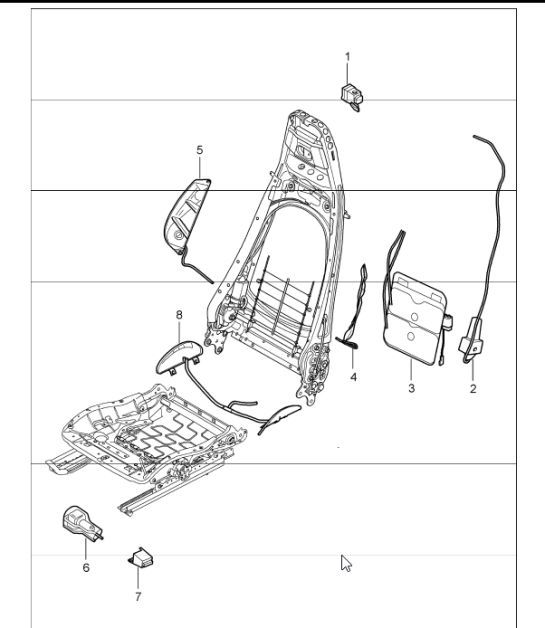 Diagram 817-43 Porsche 993 (911) (1994-1998) Carrosserie
