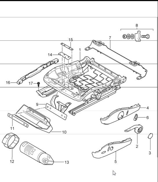 Diagram 817-45 Porsche 911 & 912 (1965-1989)  车身