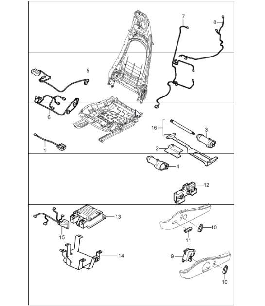 Diagram 817-60 Porsche 991.1 Carrera C2 3.4L (350 Bhp) 2012-16 Karosserie