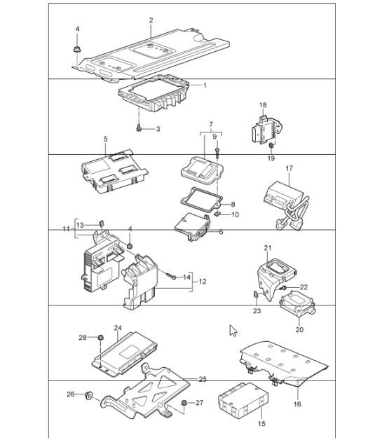 Diagram 901-03 Porsche 9J1.1 Taycan 2020-24 